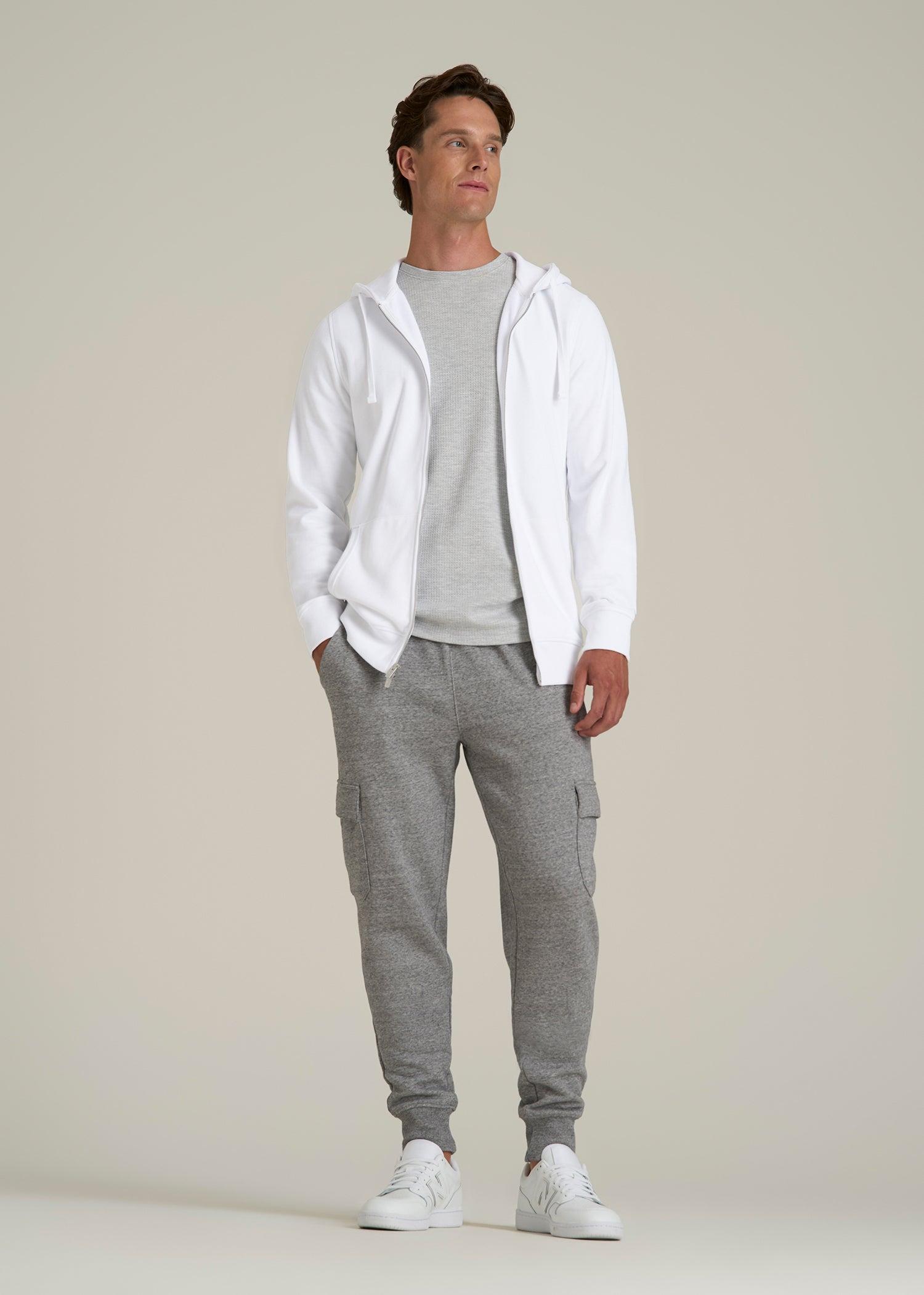 Wearever 2.0 French Terry Full-Zip Hoodie for Tall Men in White Male Product Image