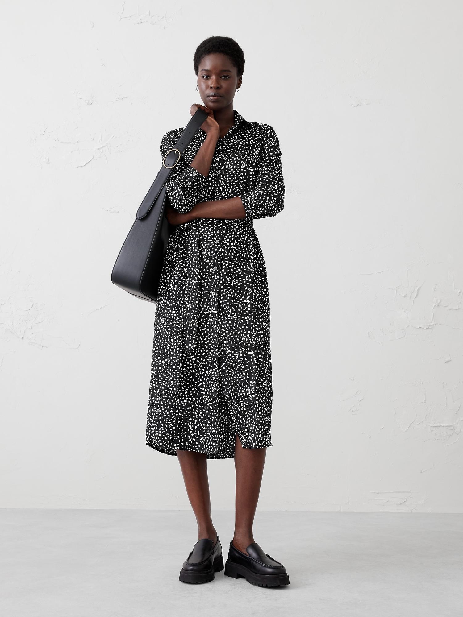 Tie-Waist Midi Shirtdress Product Image