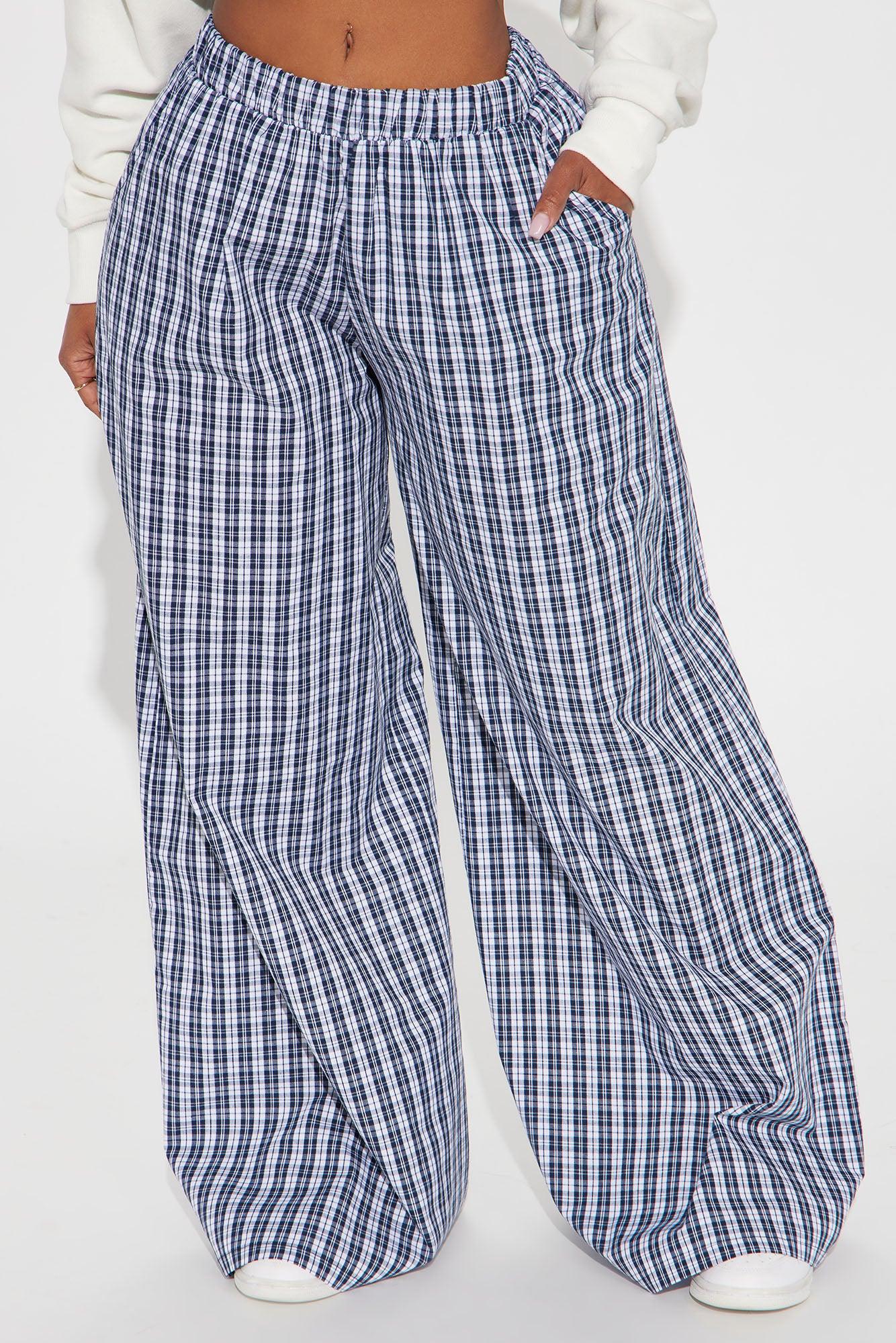 Eli Gingham Super Wide Boxer Pant - Navy/combo Product Image