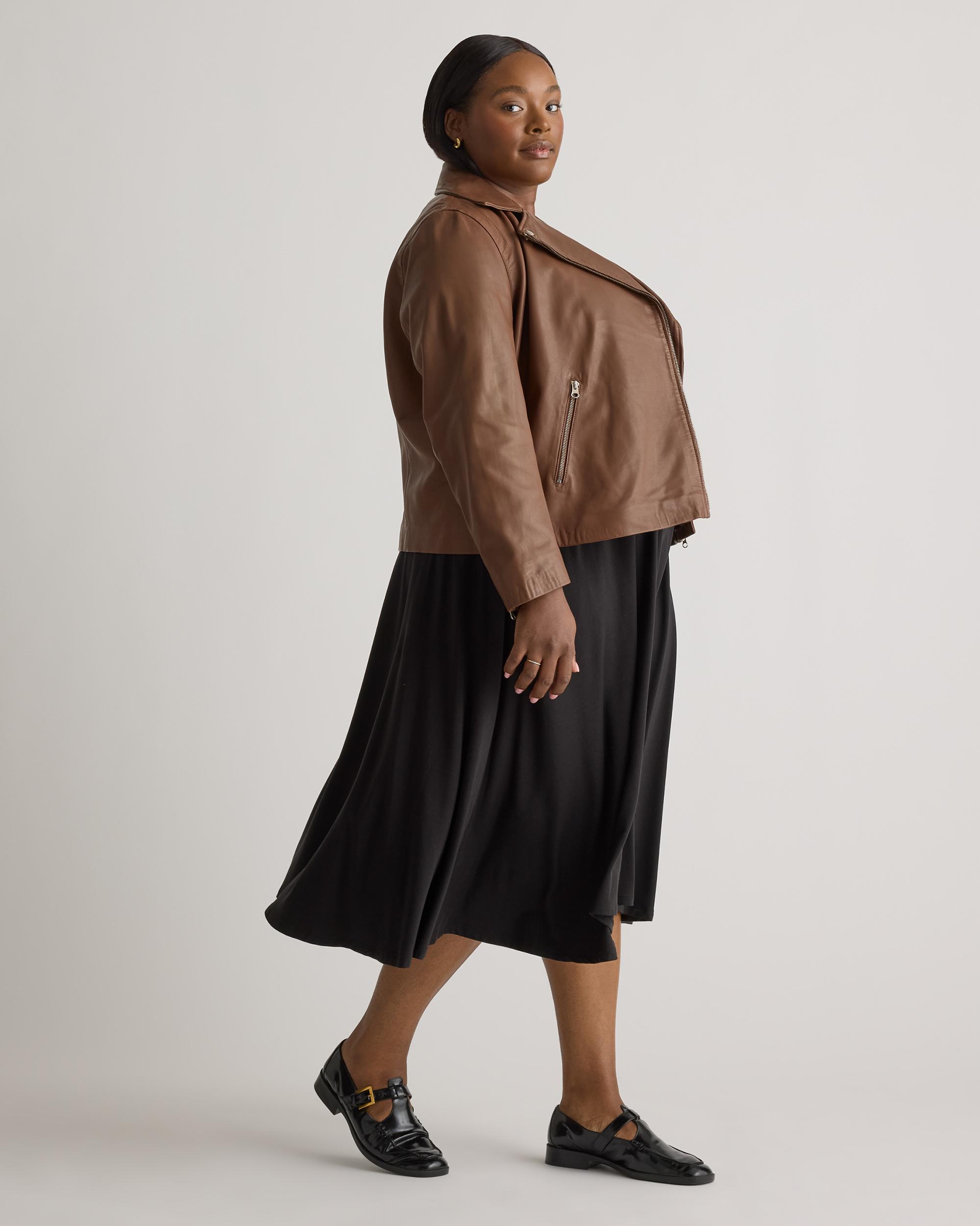 Quince | Women's 100% Washed Leather Biker Jacket Product Image