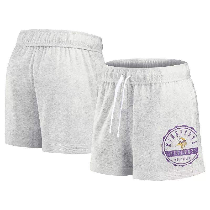 Women's Fanatics Oatmeal Minnesota Vikings Vintage Badge Shorts,  Product Image