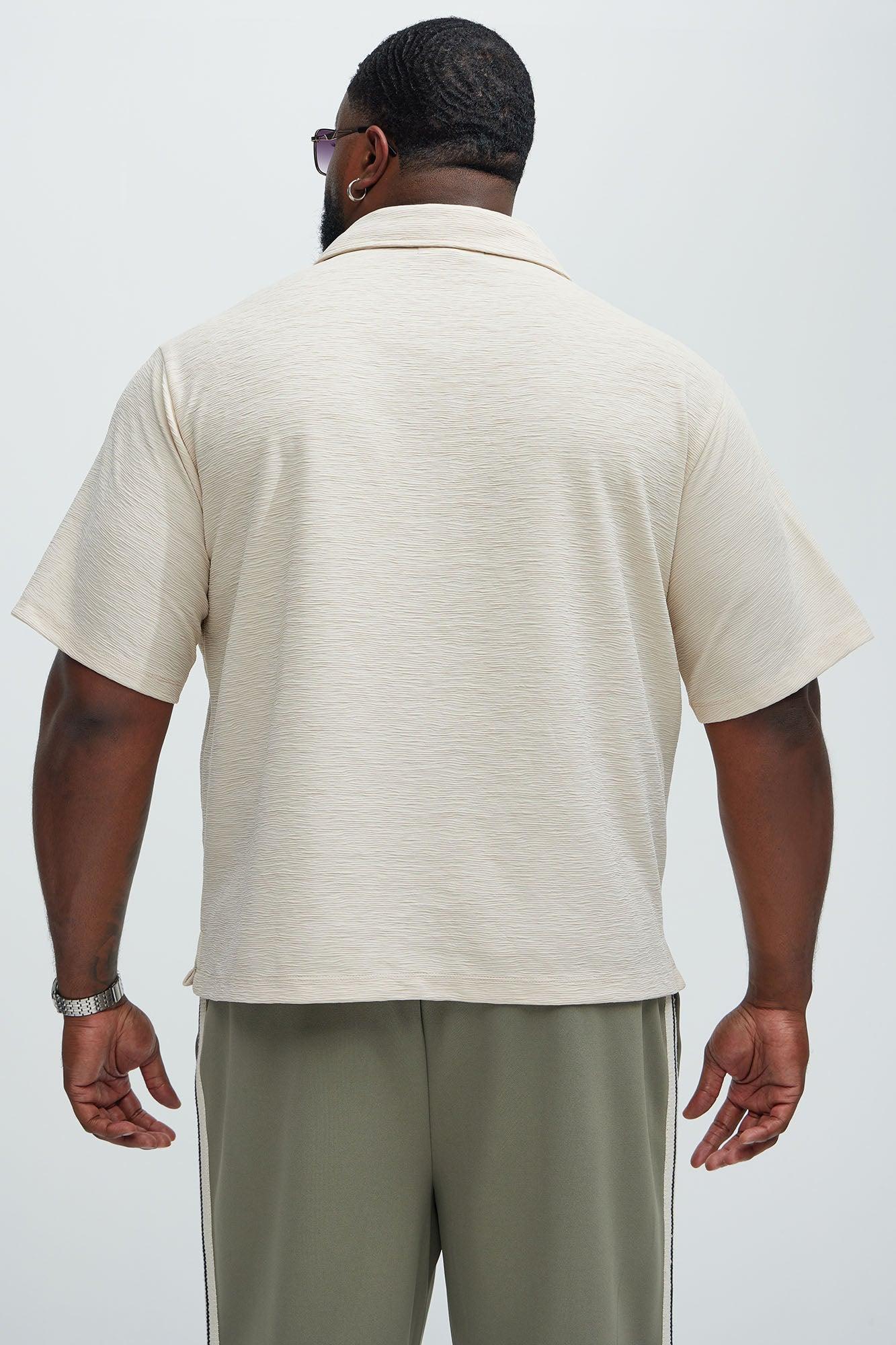 Blaze Textured Shirt - Oatmeal Product Image