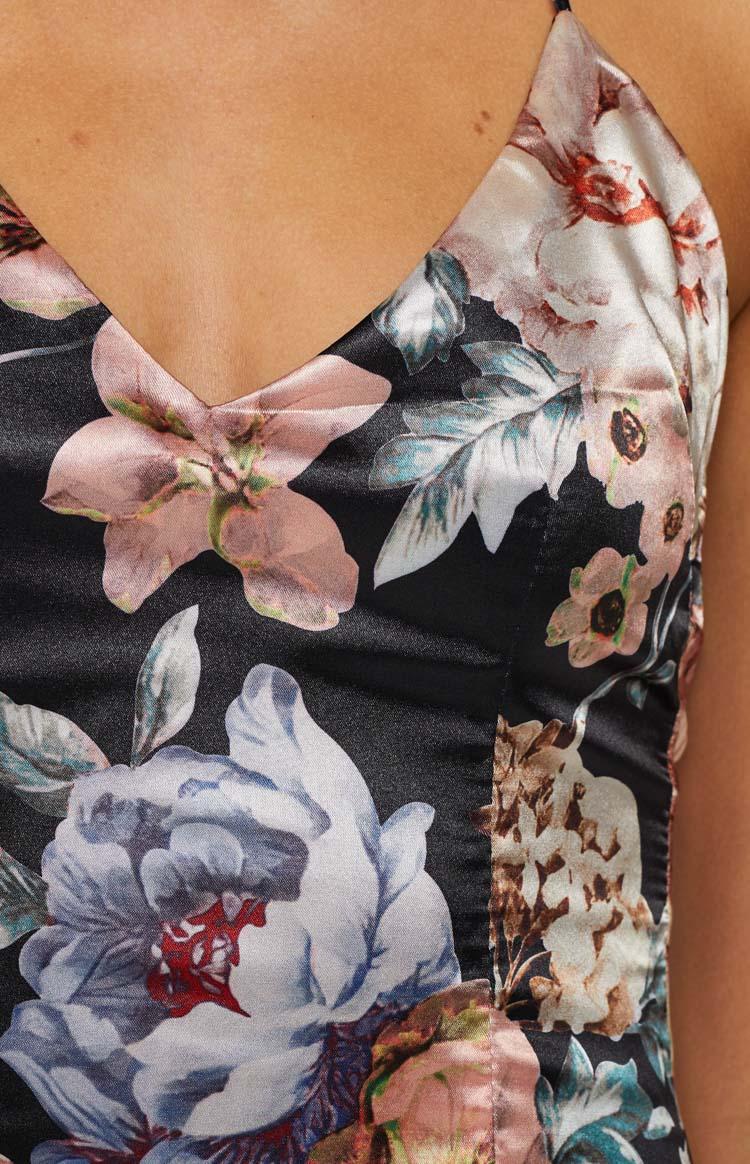 Davina Floral Split Mini Dress Product Image