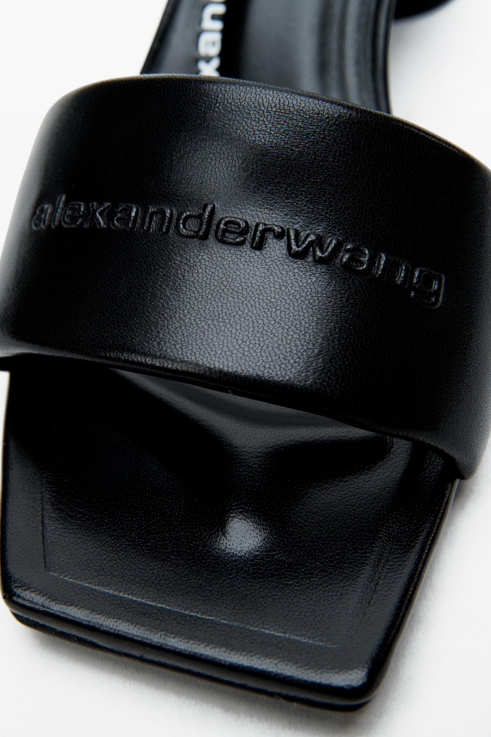 Black Lambskin Vic Sandals Product Image