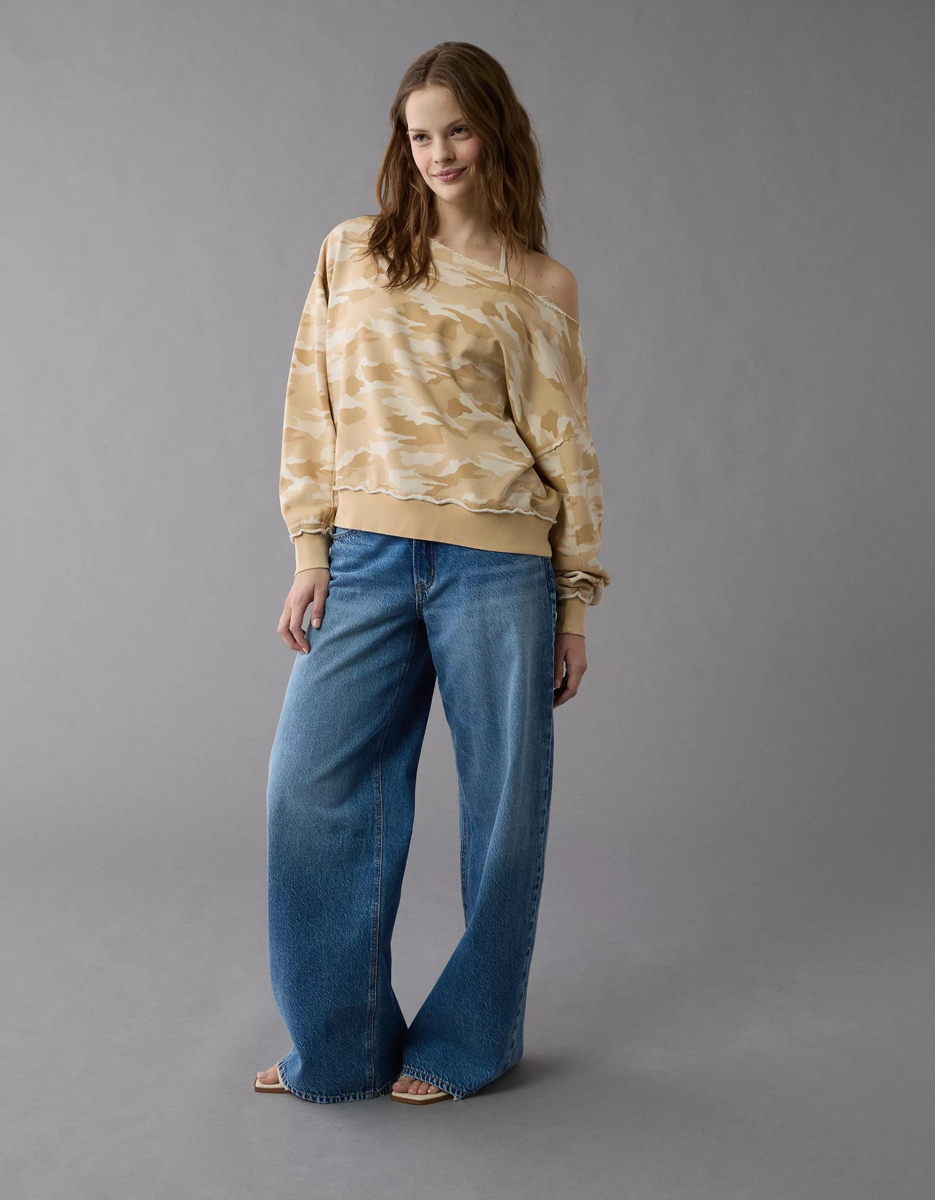 AE Off The Shoulder Sweatshirt Product Image