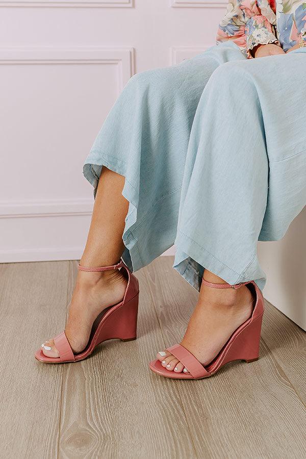The Penelope Patent Wedge in Dark Blush Product Image