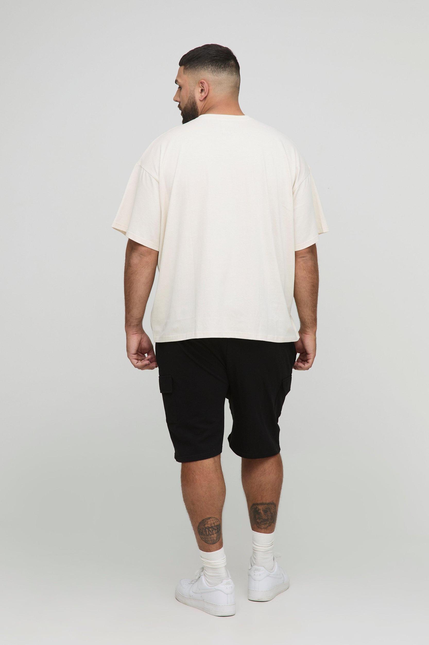 Plus Oversized Pour Homme Print T-Shirt | boohooMAN USA Product Image