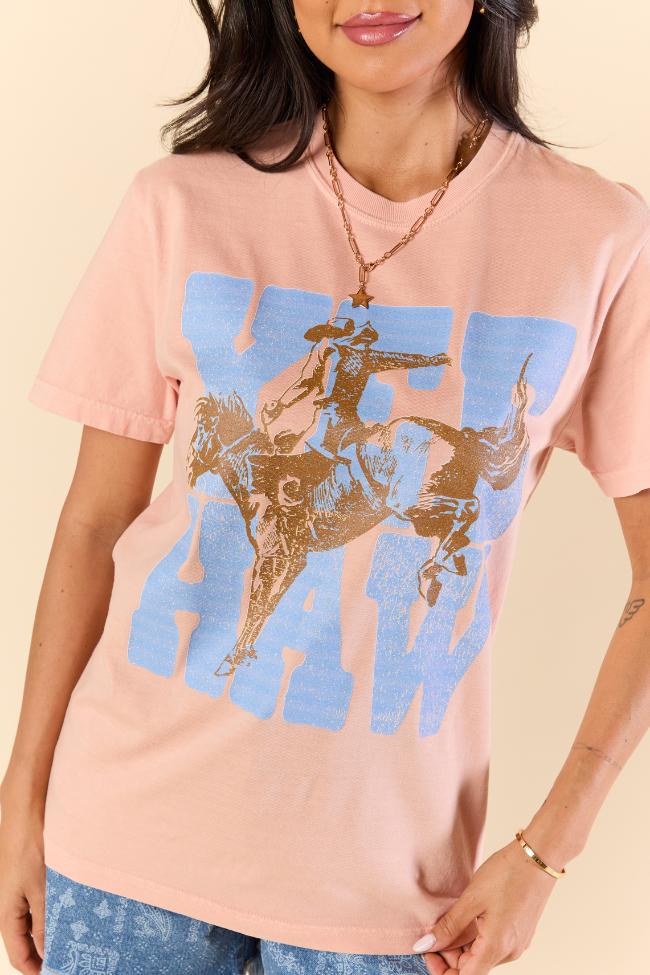Yee Haw Cowboy Orange Graphic Tee Product Image