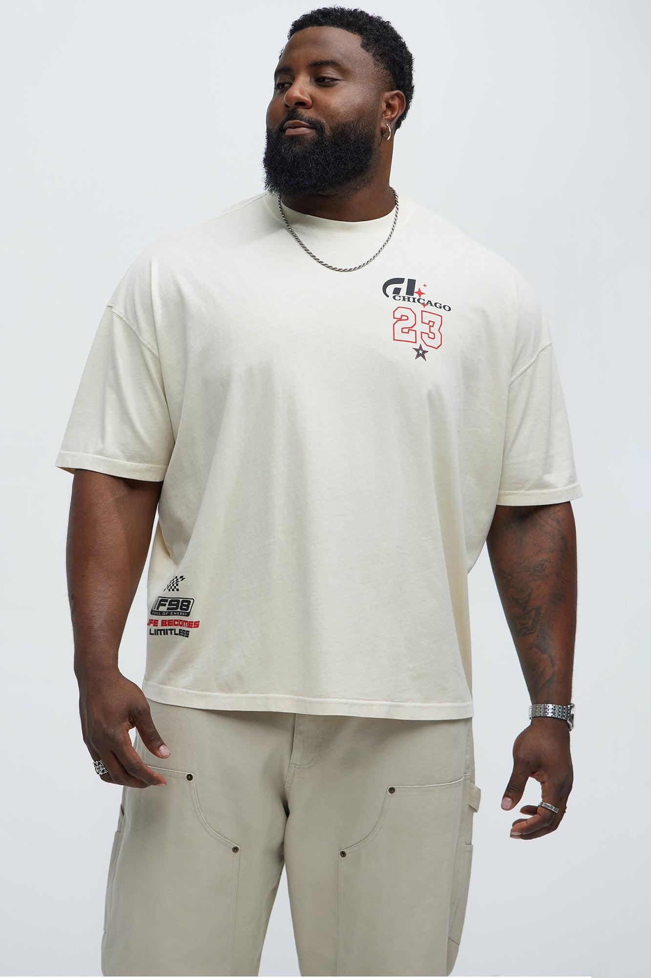 Life Becomes Limitless Oversized Short Sleeve Tee - Cream Product Image