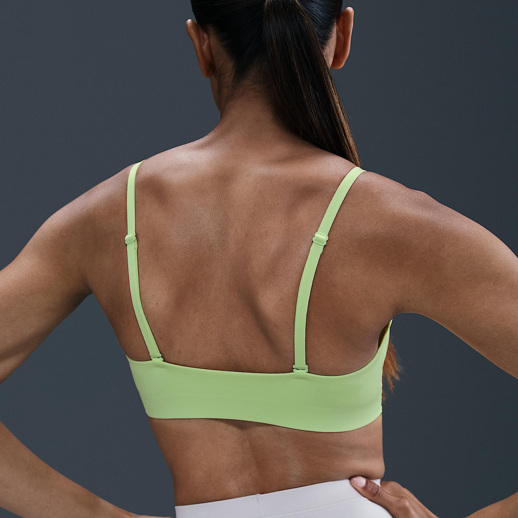 Nike Womens Form Light-Support Non-Padded Triangle Sports Bra | HQ7003-701 Product Image