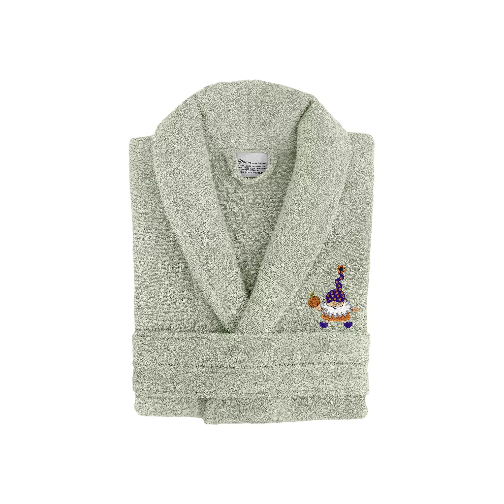 Linum Home Textiles Adult 100% Turkish Cotton Terry Embroidered Bath Robe - Halloween Gnomes, Adult Unisex,  Product Image