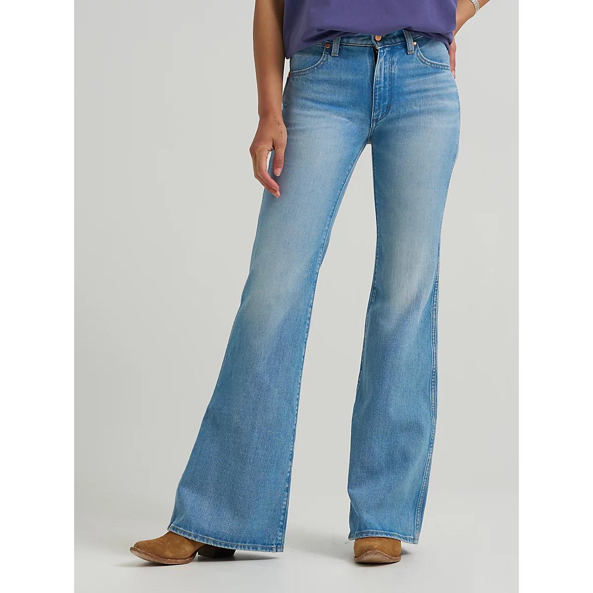 Women's 70's Flare Jean in Soft Ocean Product Image