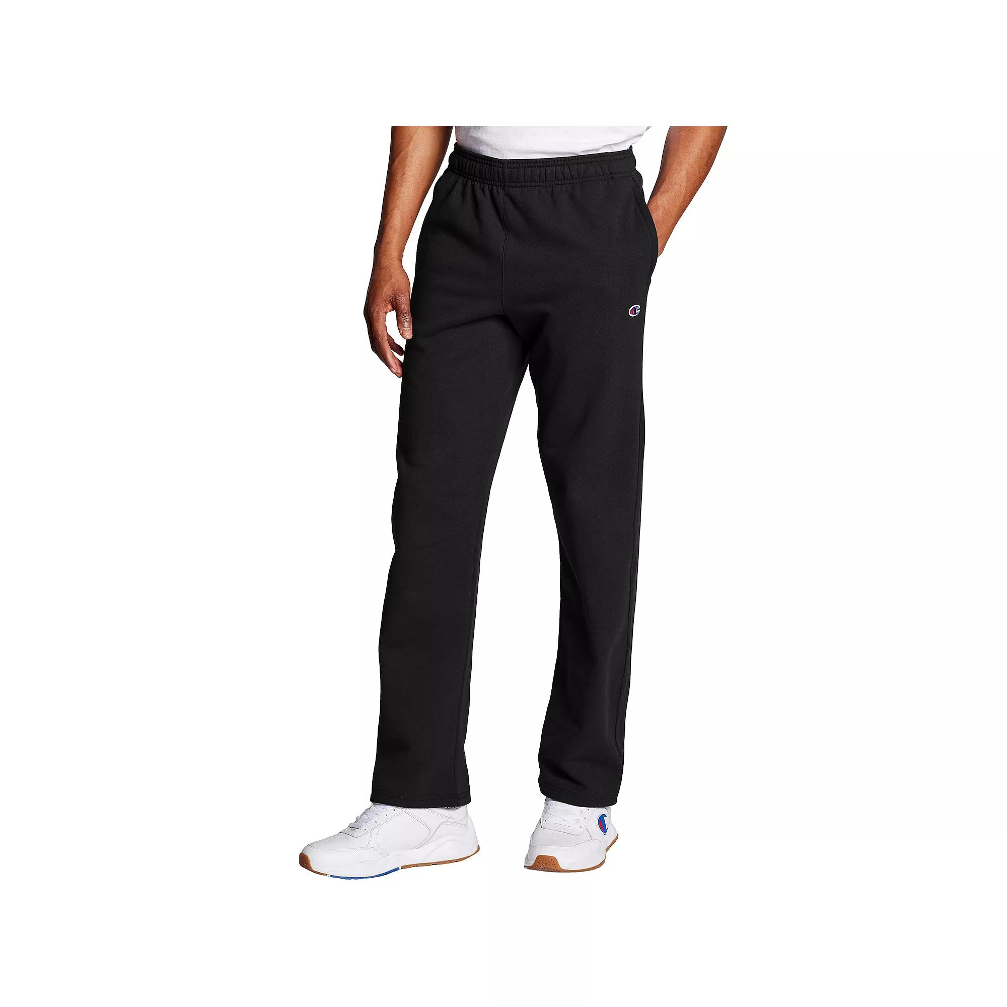 Men's Champion® Powerblend Fleece Pants, Size: Small, Black Product Image