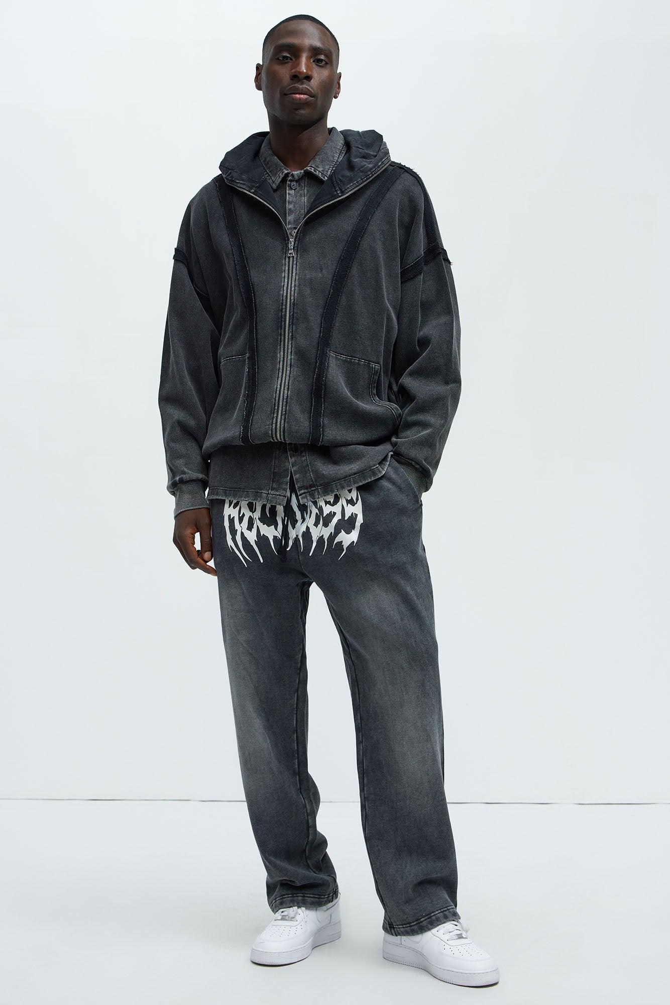 Reckless Straight Sweatpants - Black Product Image