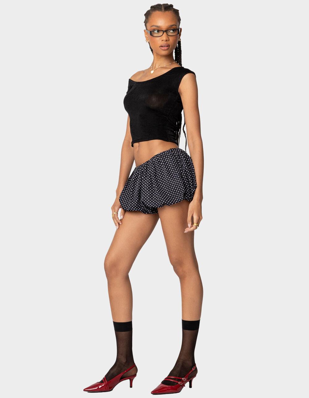 EDIKTED Jett Asymmetric Top - BLACK Product Image