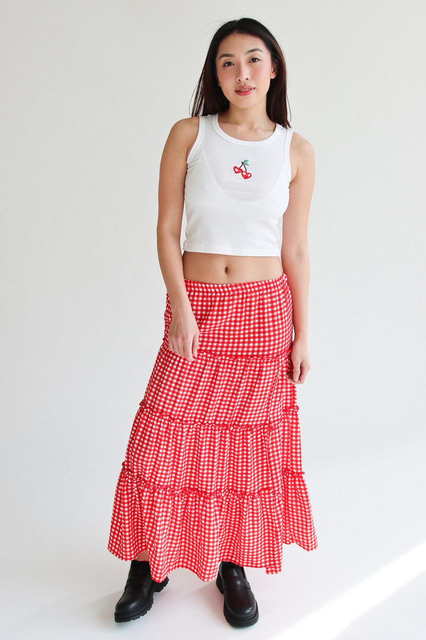 Gingham Cherry Hearts Tank Product Image