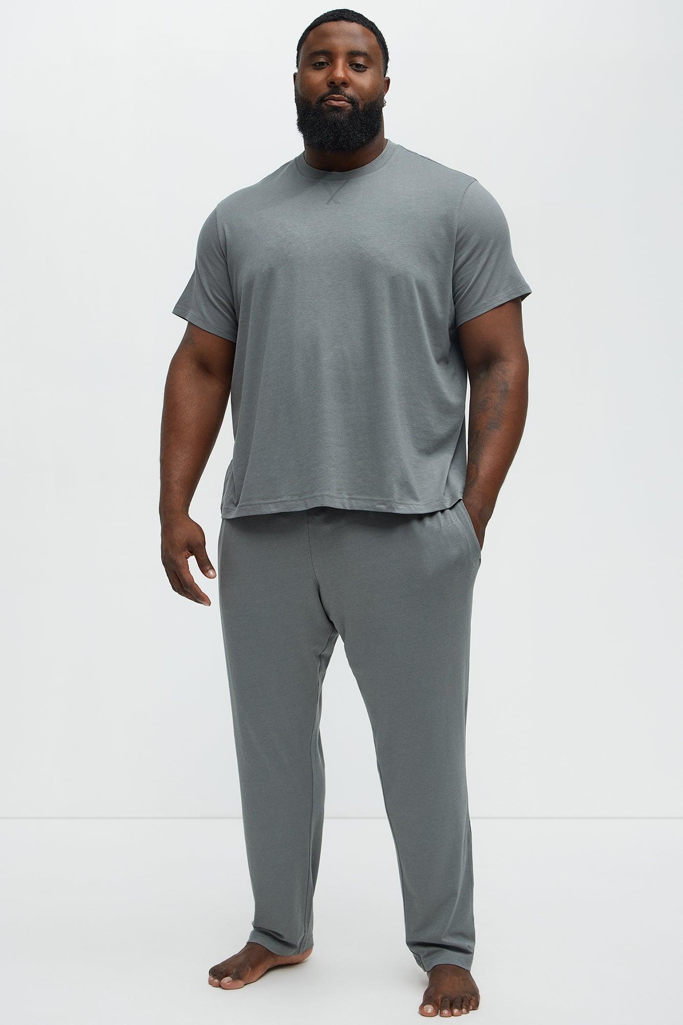 Essential Modal Lounge Short Sleeve Tee - Slate Grey Product Image