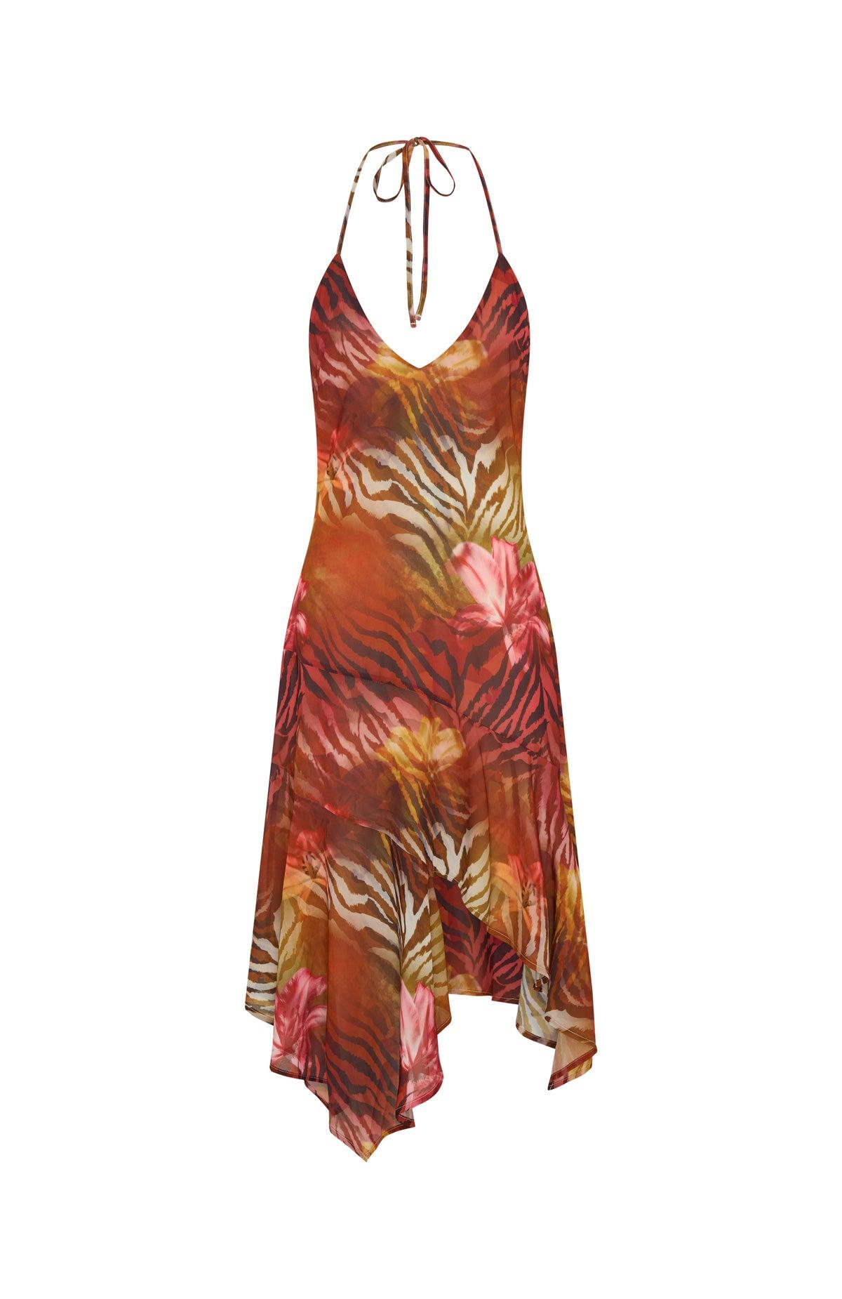 On His Mind Midi Dress Wild Ember Product Image