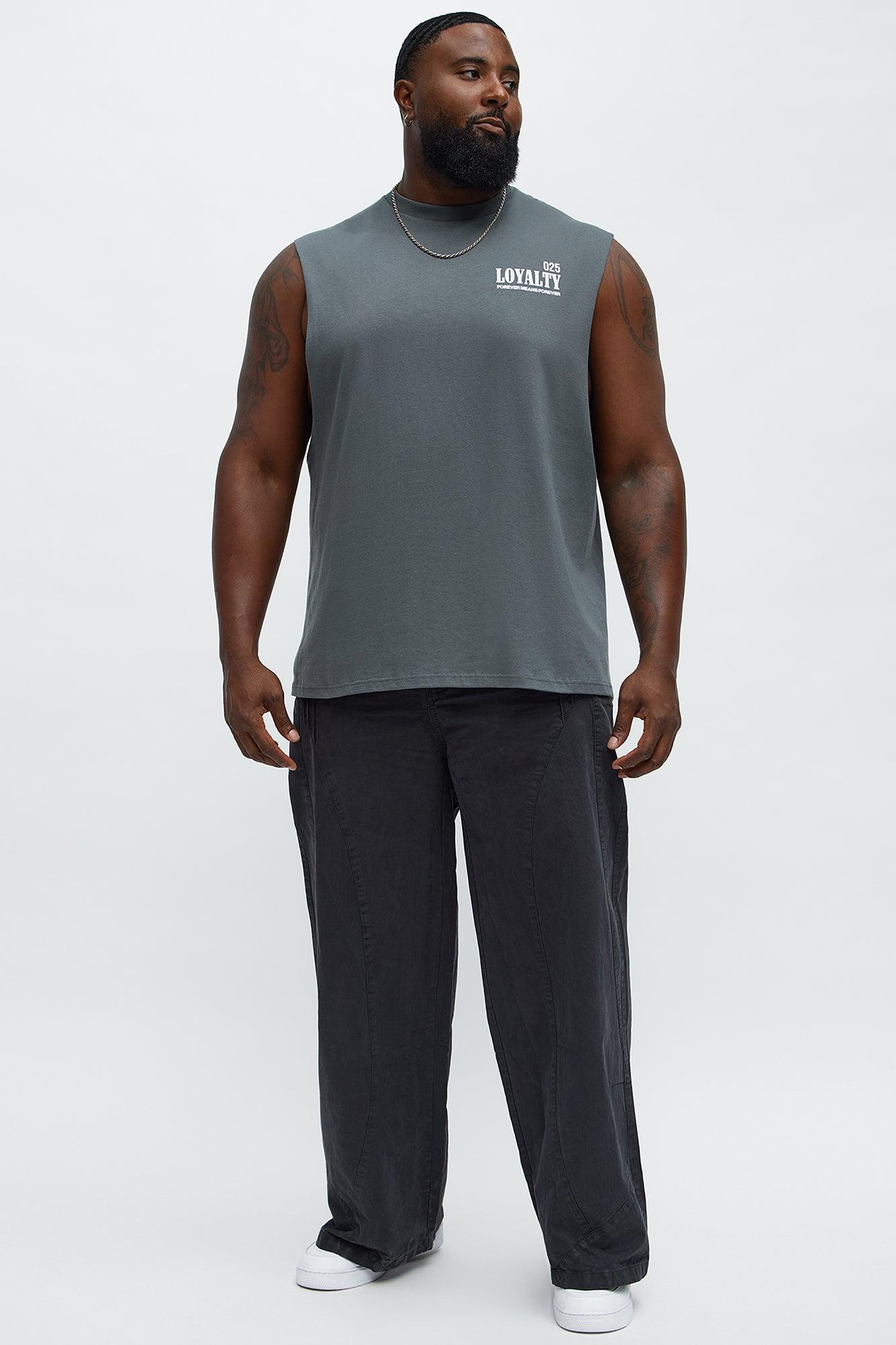 Loyal To The End Muscle Tee - Charcoal Male Product Image