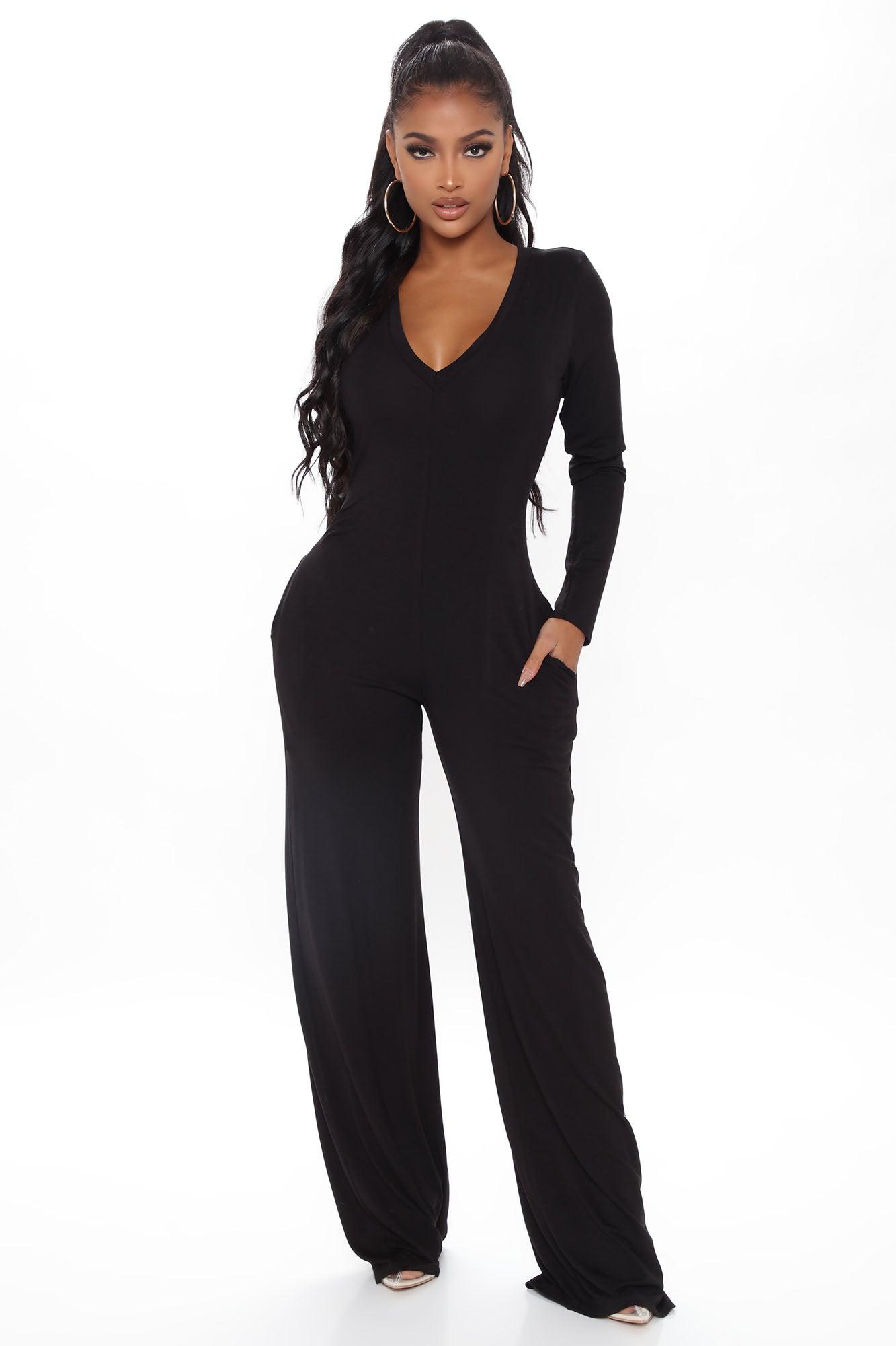 Slipped In Comfort Jumpsuit - Black Product Image