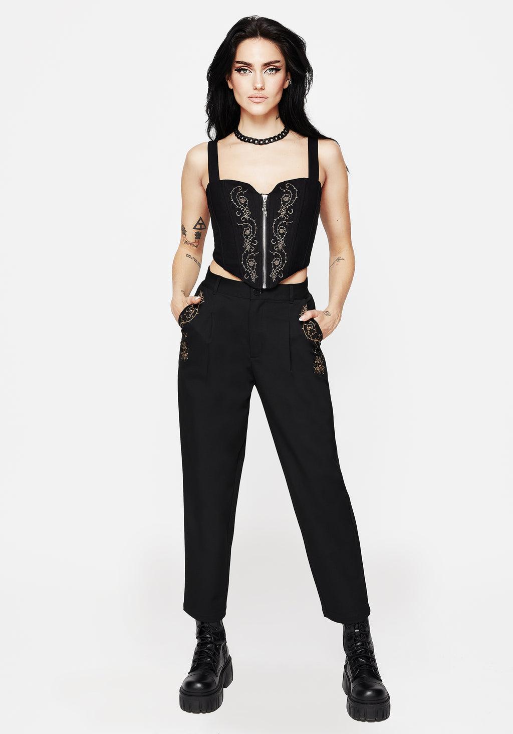 Rosethorn Embroidered Corset Top Product Image