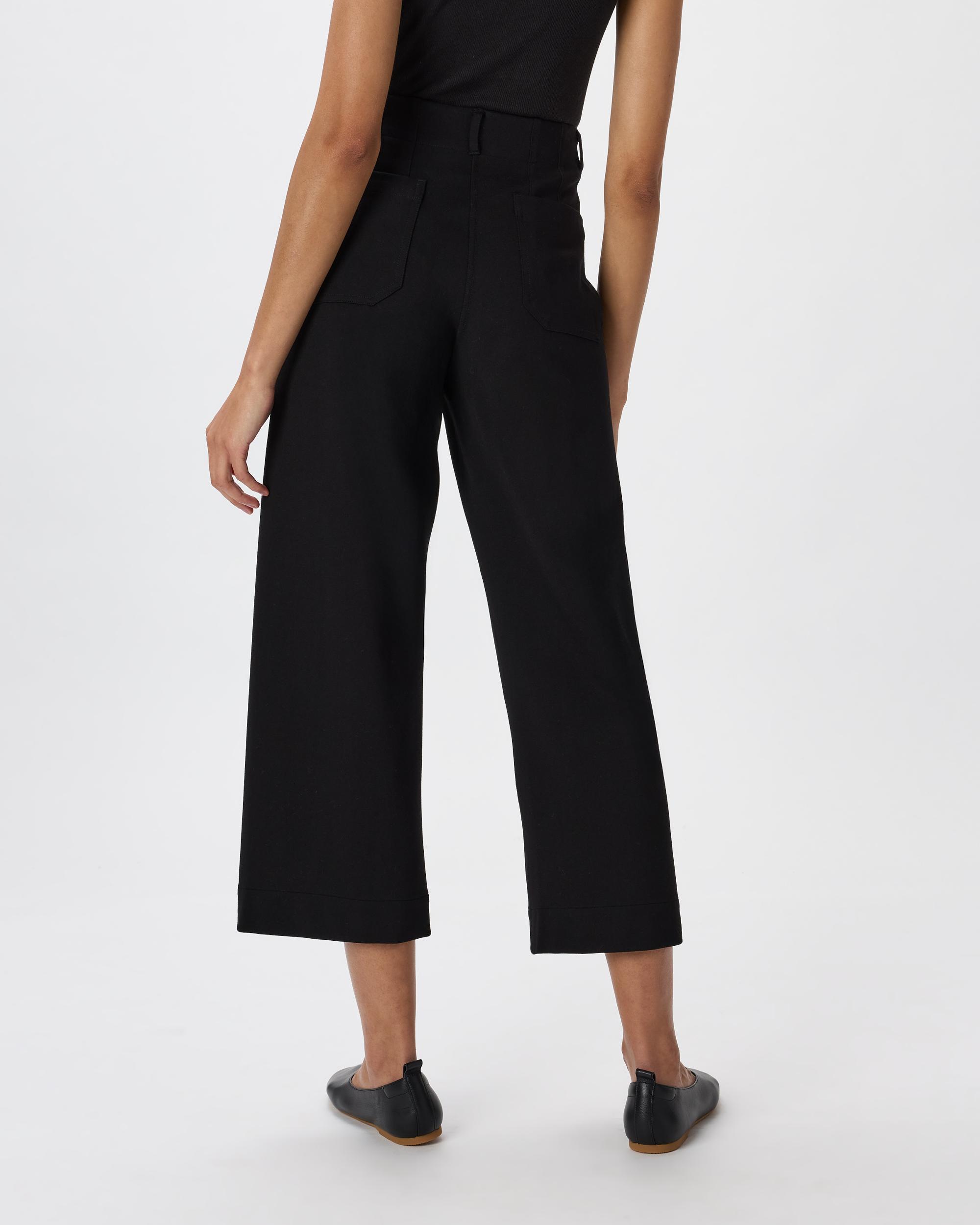 Quince | Women's Ultra-Stretch Ponte Cropped Wide Leg Pants Rayon Product Image