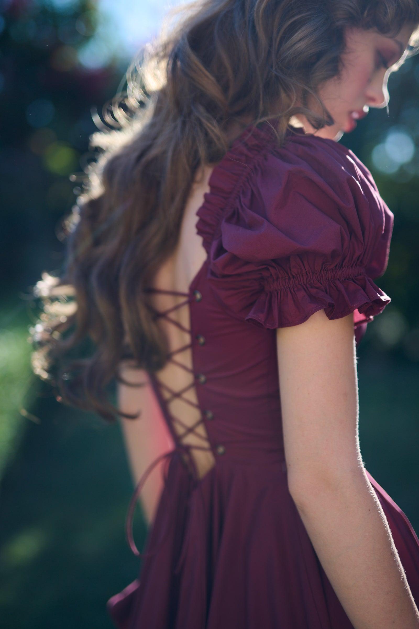 The Bordeaux Foxglove Dress Product Image