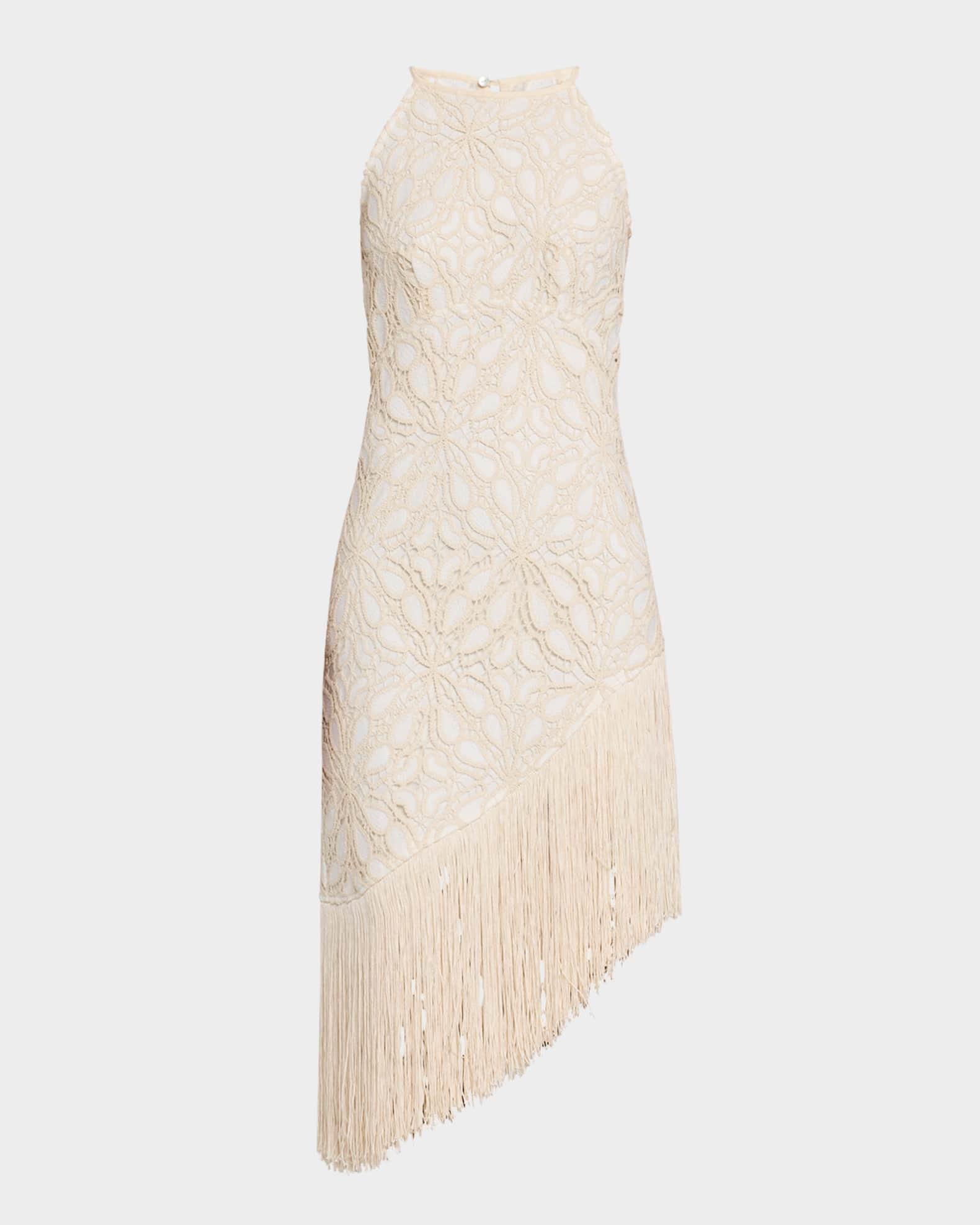 Natalie Crochet Fringe-Hem Dress Product Image
