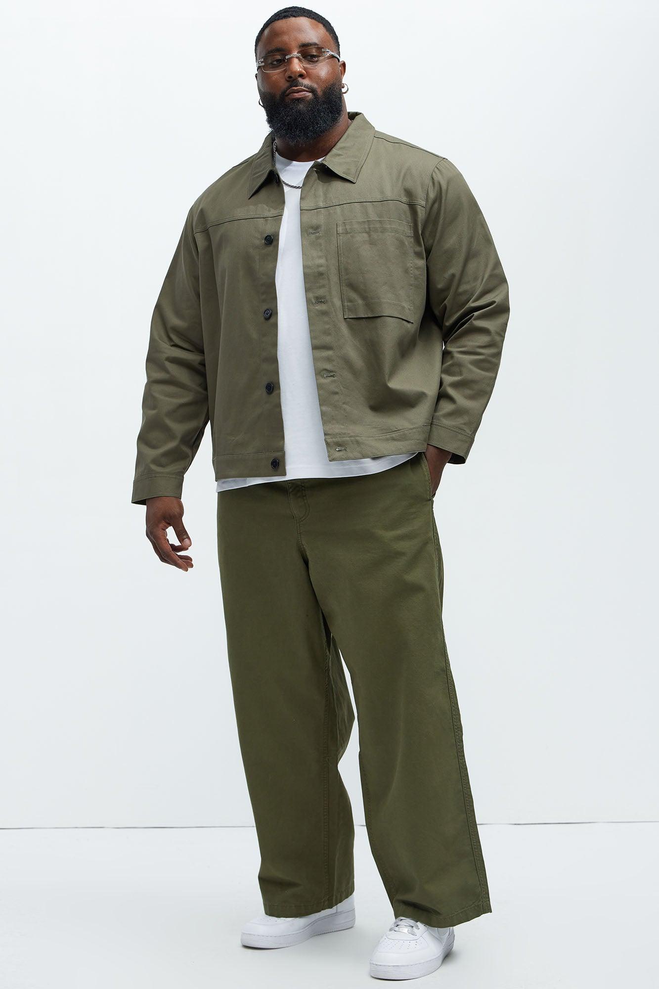 Barkley Belted Baggy Pants - Olive Product Image