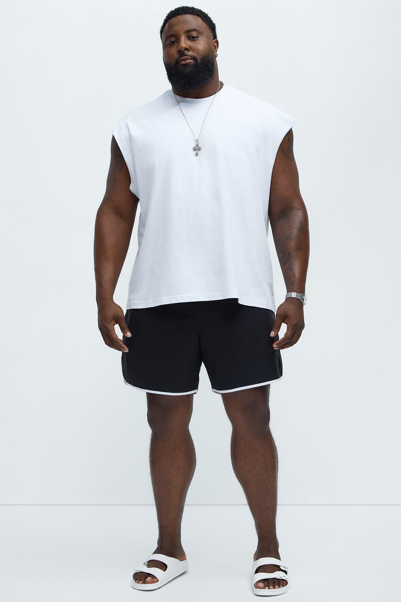 Retro Breeze Swim Mid Trunk - Black Product Image