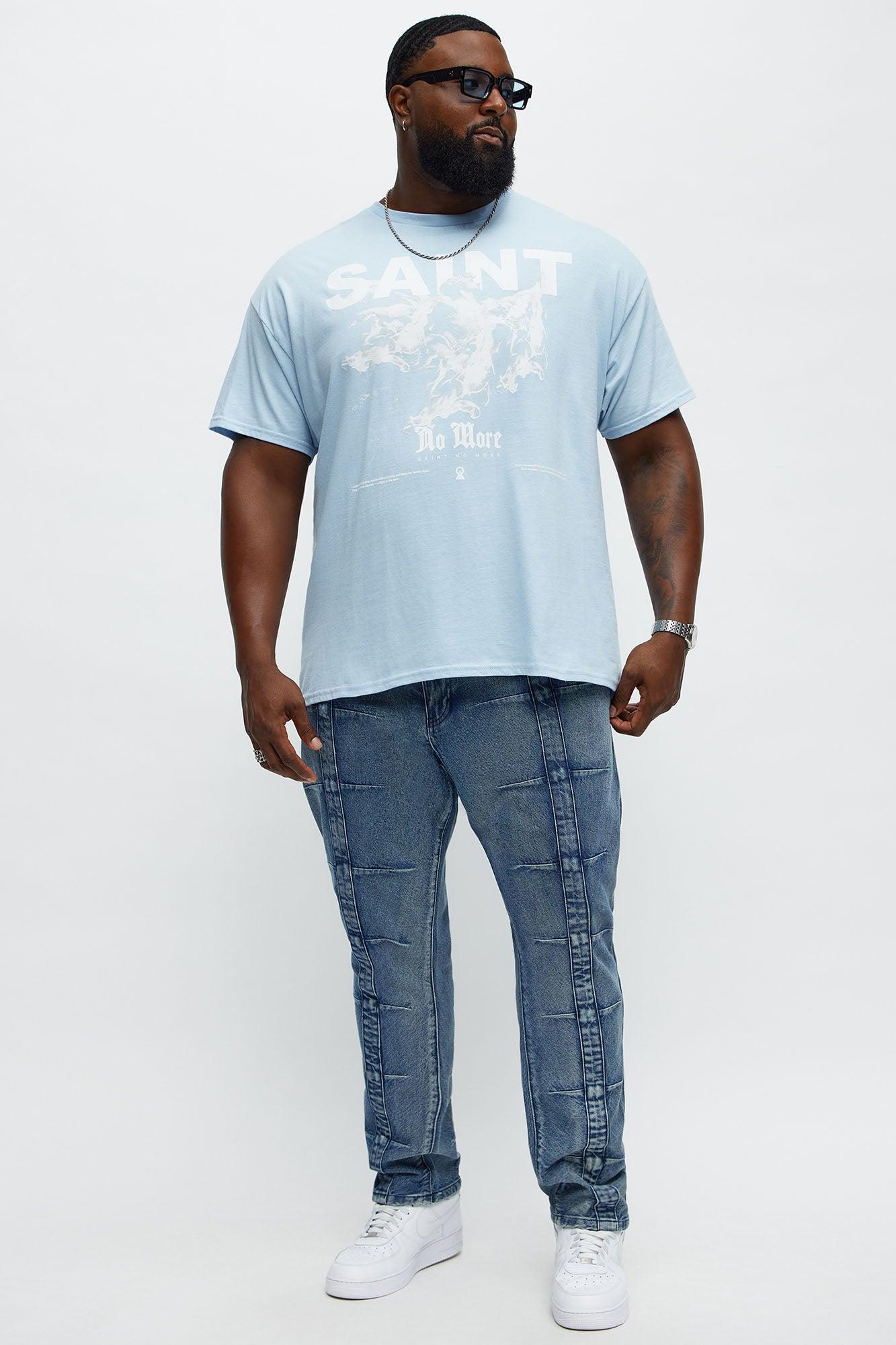 Forever Saint No More Short Sleeve Tee - Light Blue Male Product Image