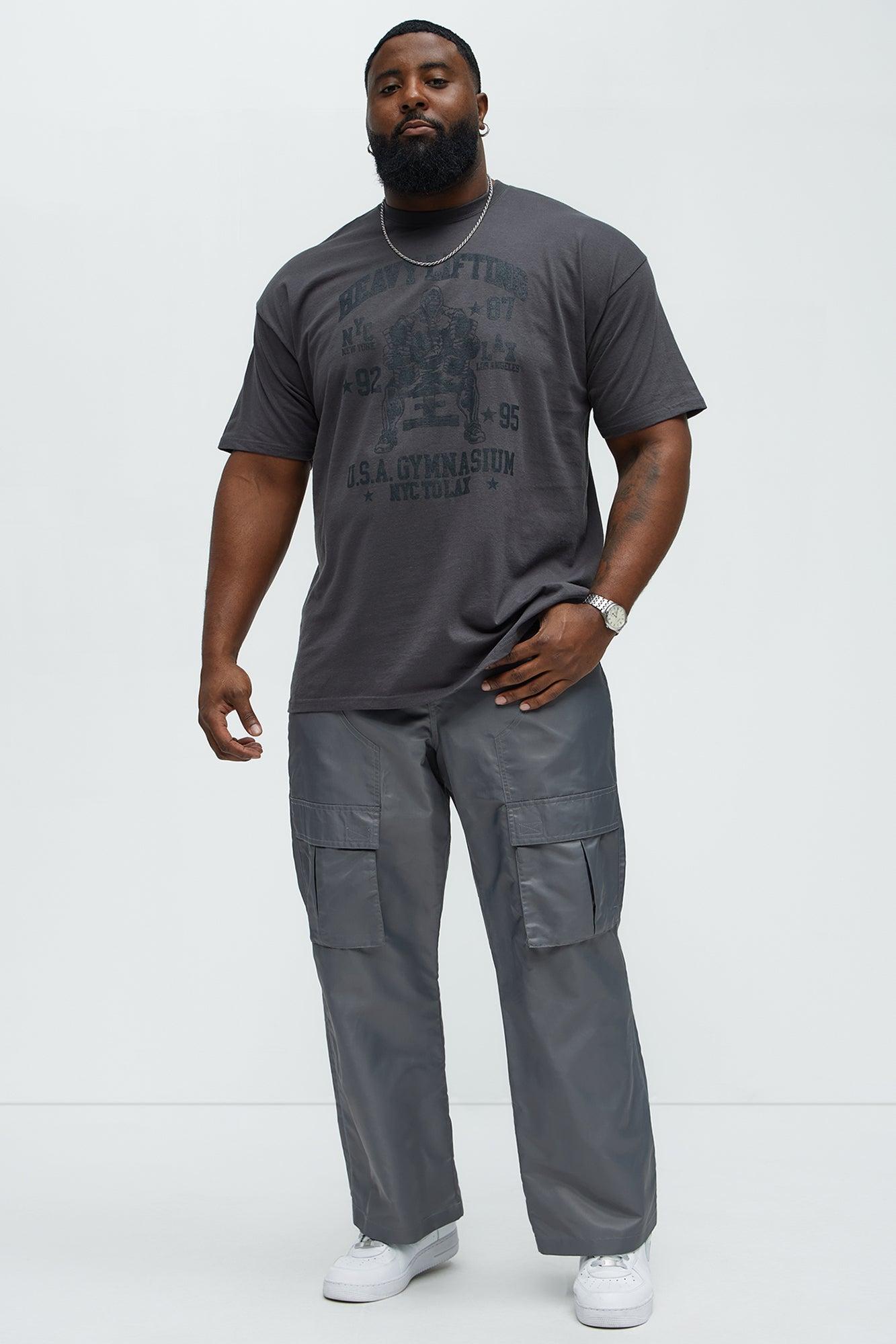 Panel Pocket Relaxed Tech Cargo Pant - Grey Product Image