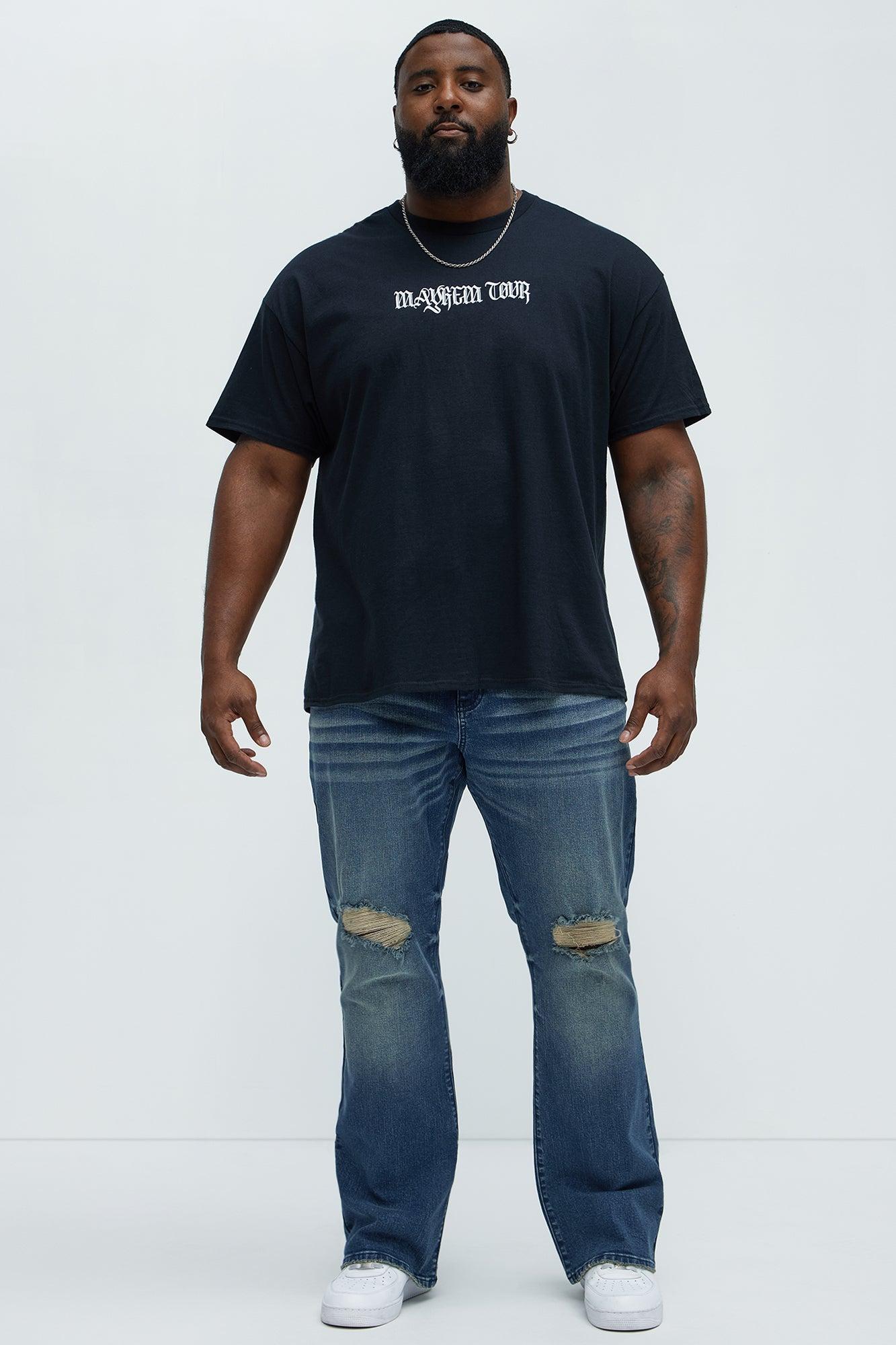 Halfway There Stacked Slim Flare Jeans - Dark Wash Product Image