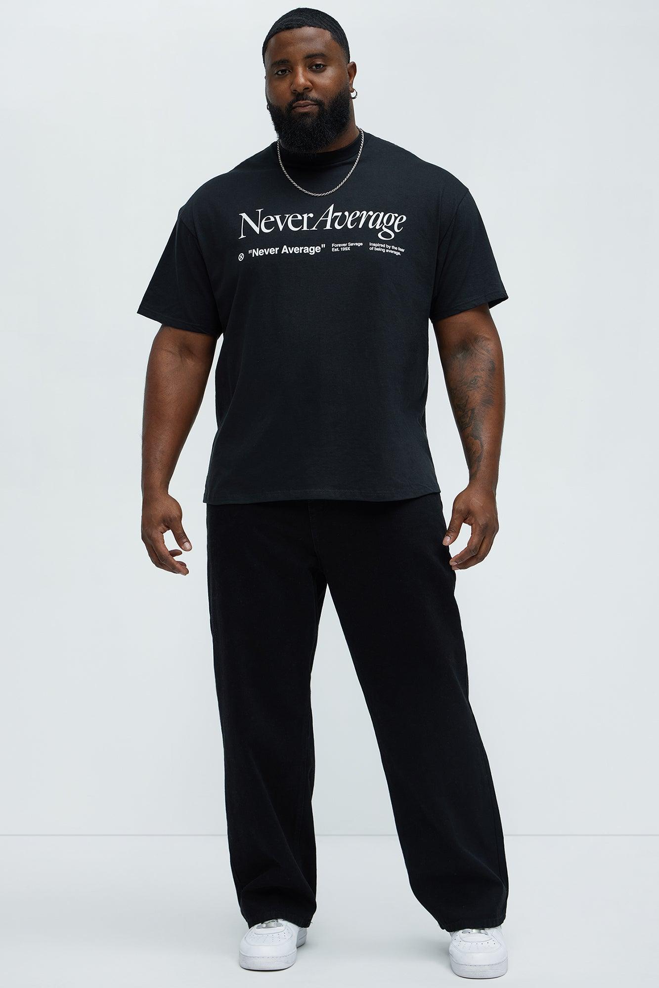 Never Average Short Sleeve Tee - Black Product Image