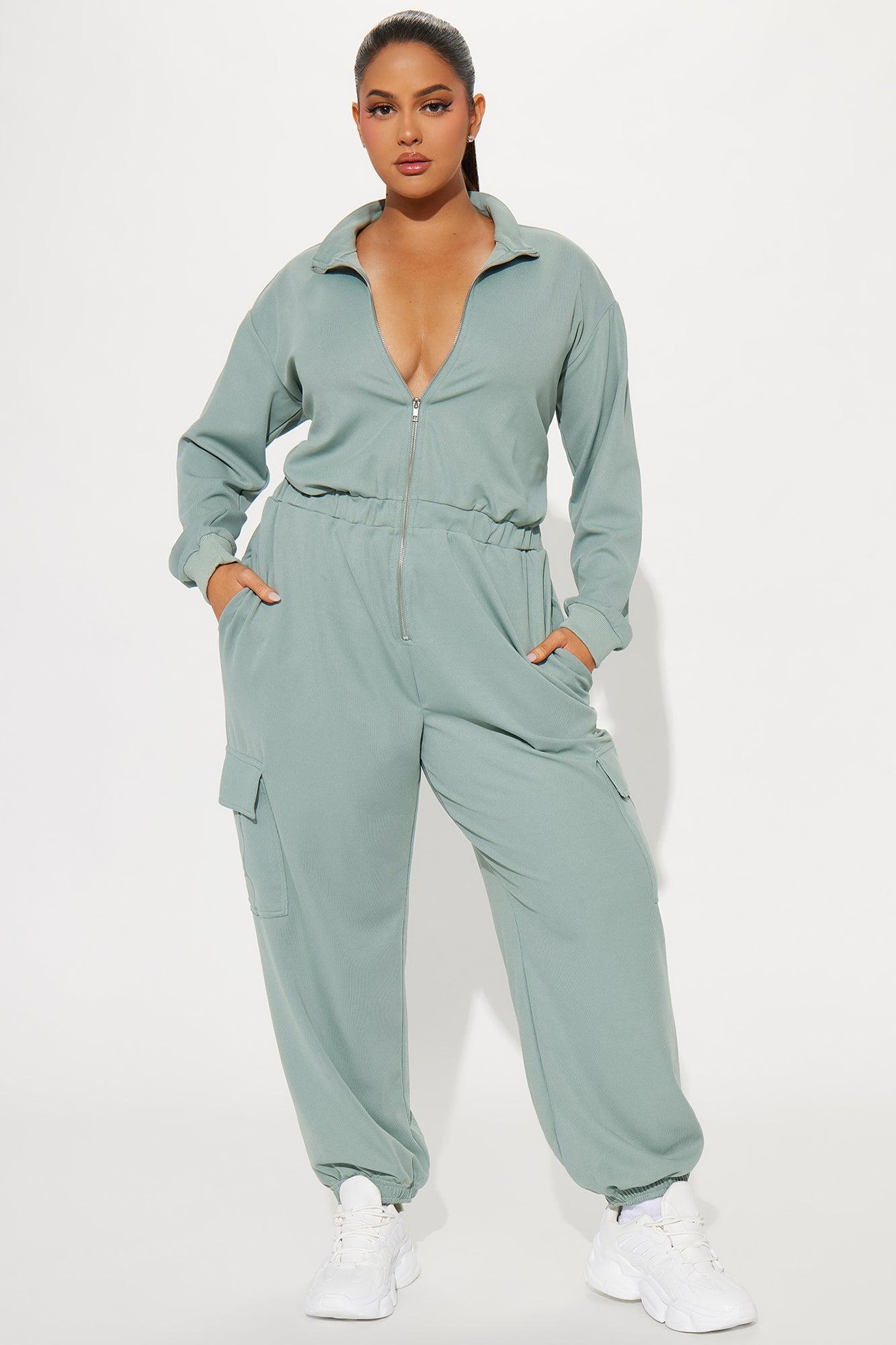 Full Day Off Jumpsuit - Sage Product Image