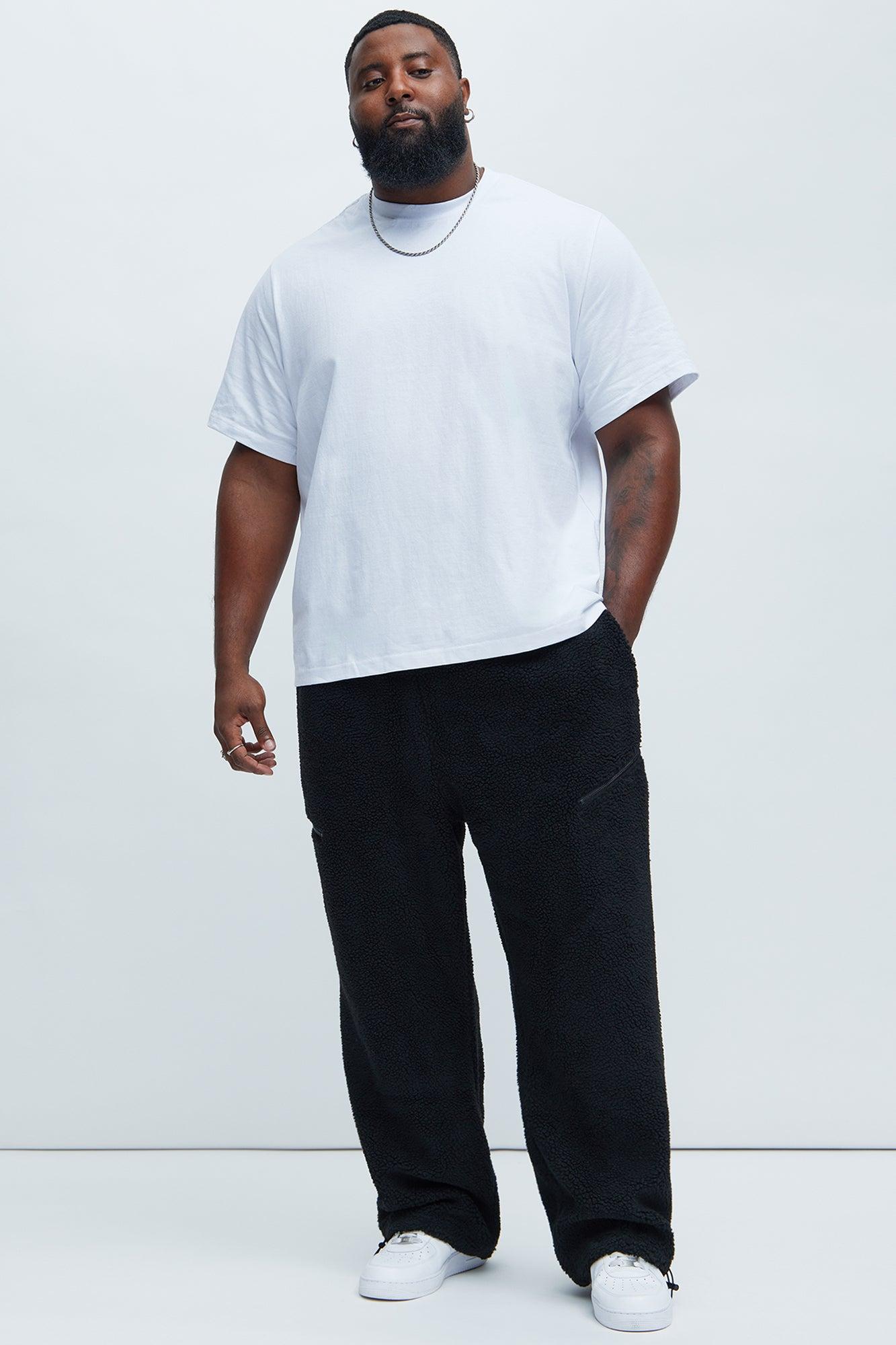 Axel Polar Fleece Zip Straight Sweatpants - Black Product Image