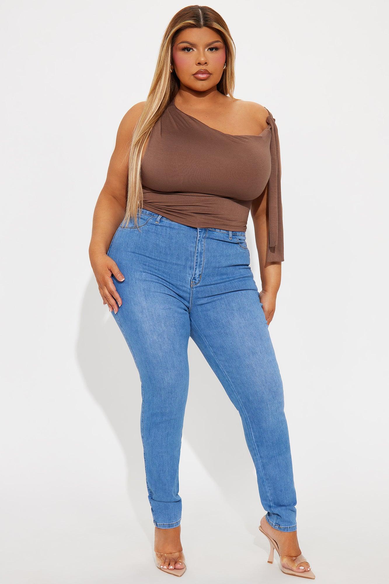 Classic Belle High Rise Booty Lifter Skinny Jeans - Medium Blue Wash Product Image