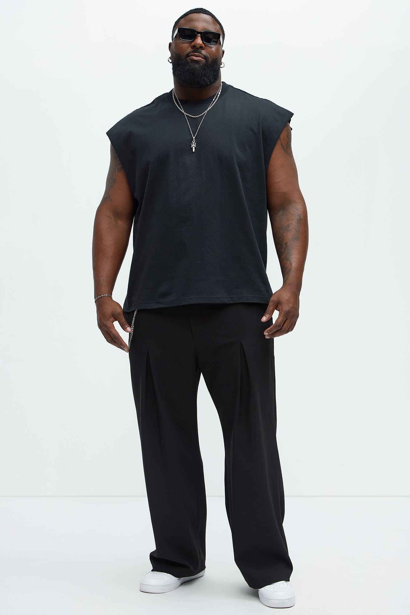Relaxed Heavyweight Muscle Tee - Black Product Image