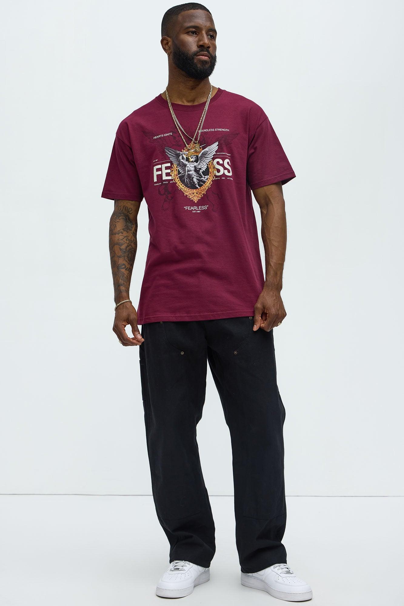 Fearless Hearts Ignite Short Sleeve Tee - Burgundy Product Image