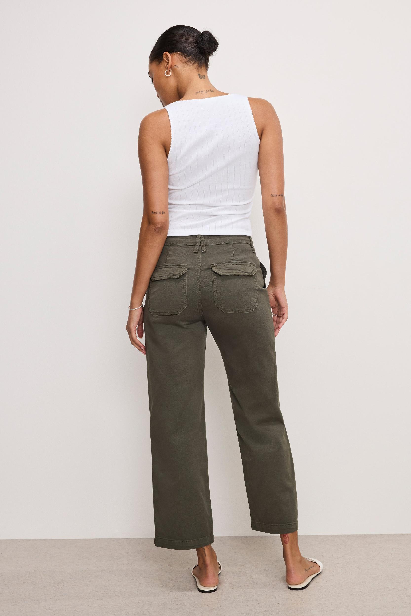 CARGO CROPPED TWILL PANTS | FATIGUE001 Product Image