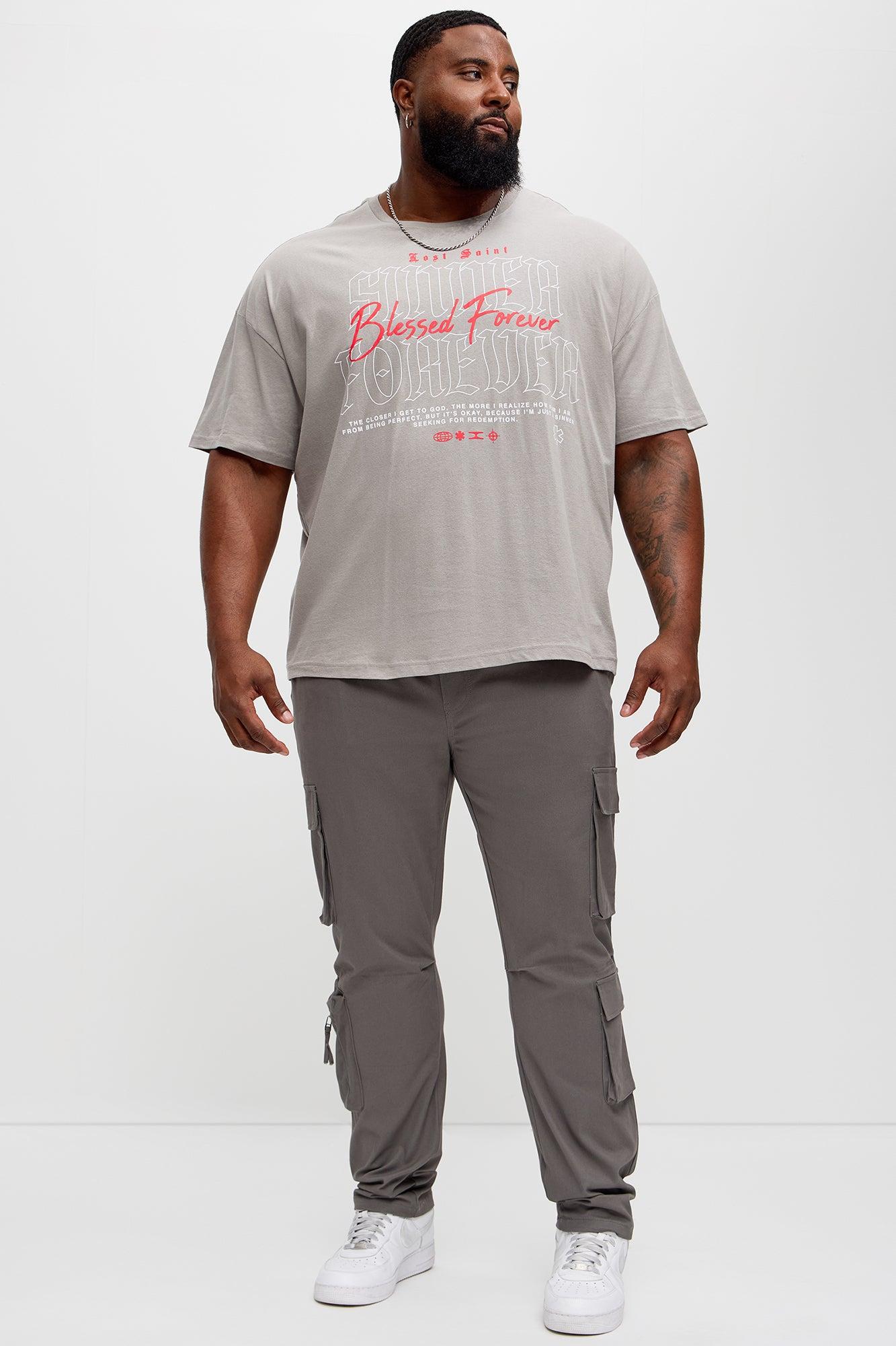 Lost Saint Blessed Forever Oversized Short Sleeve Tee - Charcoal Product Image