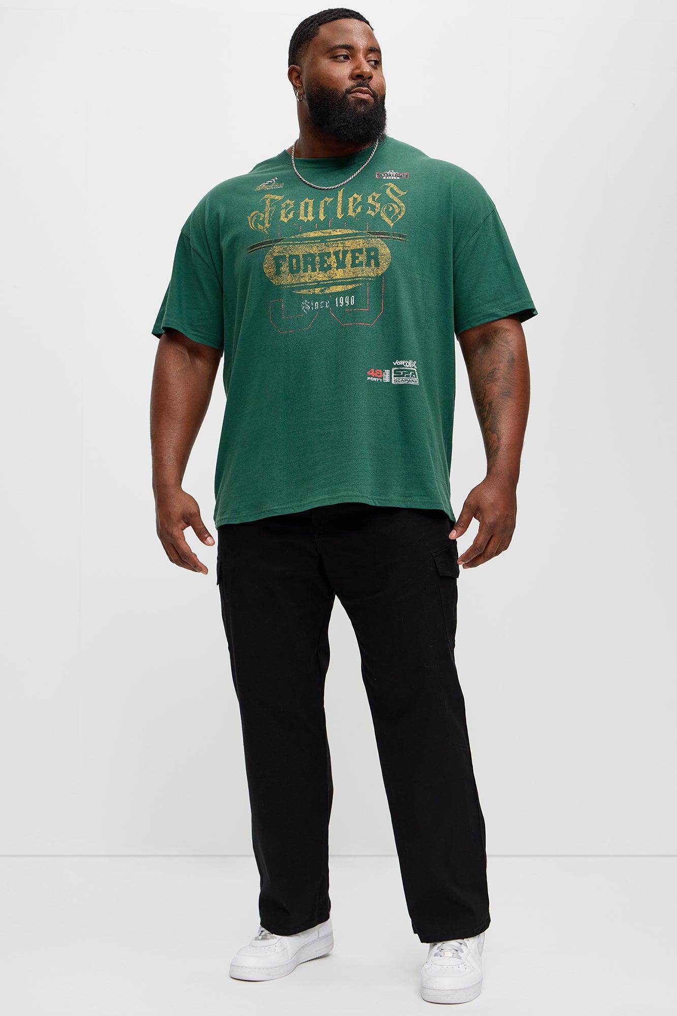 Fearless Forever Oversized Short Sleeve Tee - Hunter Green Product Image