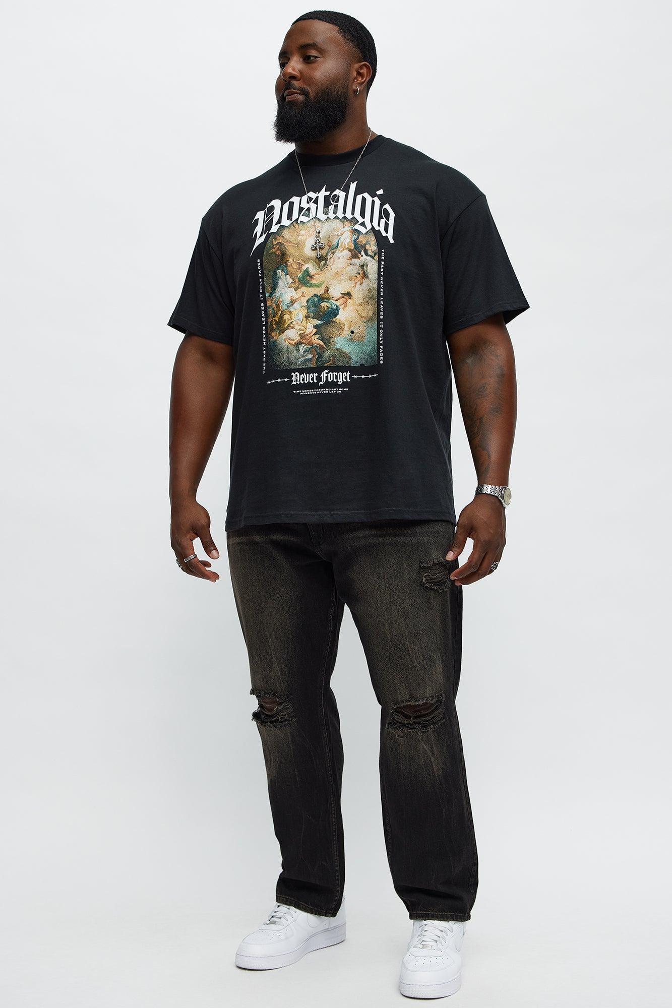 Nostalgia Never Forget Short Sleeve Tee - Black Product Image