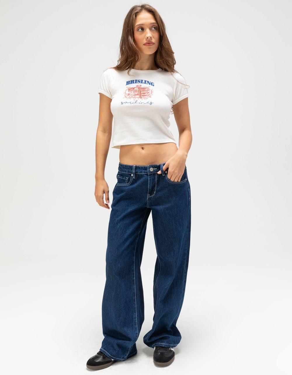 RSQ Womens Sardines Baby Tee - NATURAL Product Image