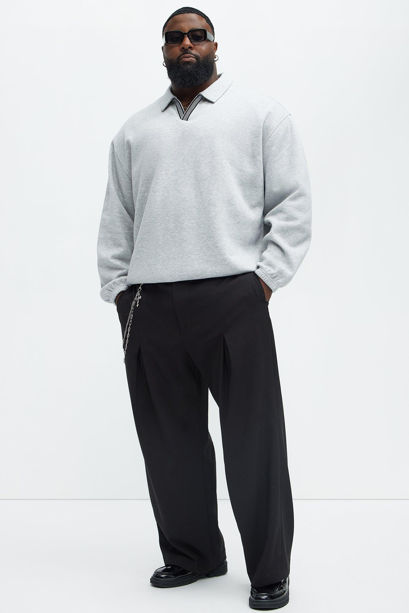 Tyson Be Alright Long Sleeve Polo - Heather Grey Product Image