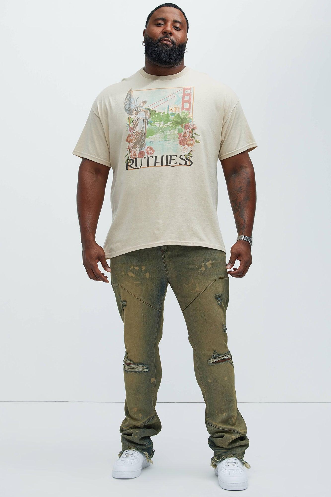 Dirty Street Way Stacked Skinny Flare Jeans - Vintage Wash Product Image