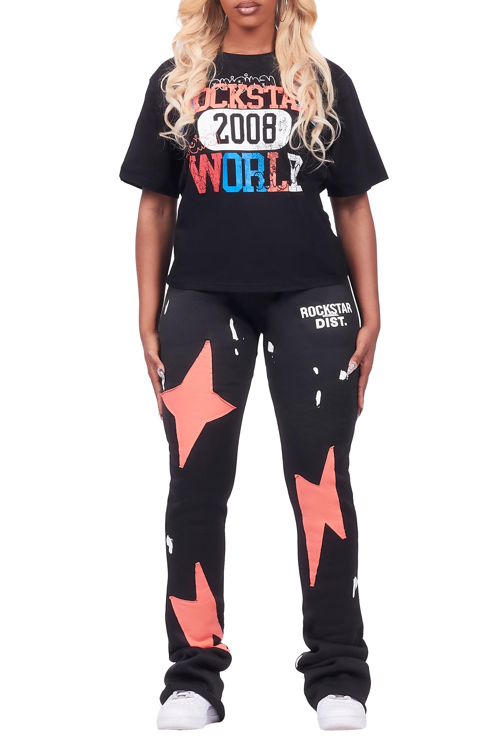 Aliyah Black T-Shirt Trackset Female Product Image