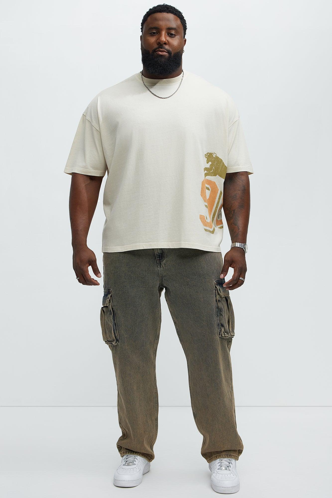 Keep It Savage Oversized Short Sleeve Tee - Cream Male Product Image