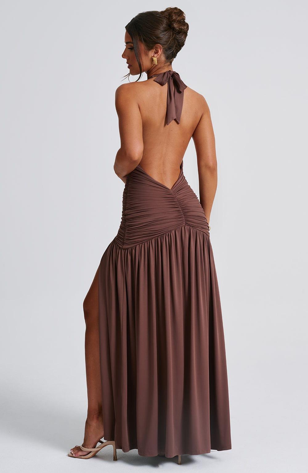Melania Maxi Dress - Chocolate Product Image