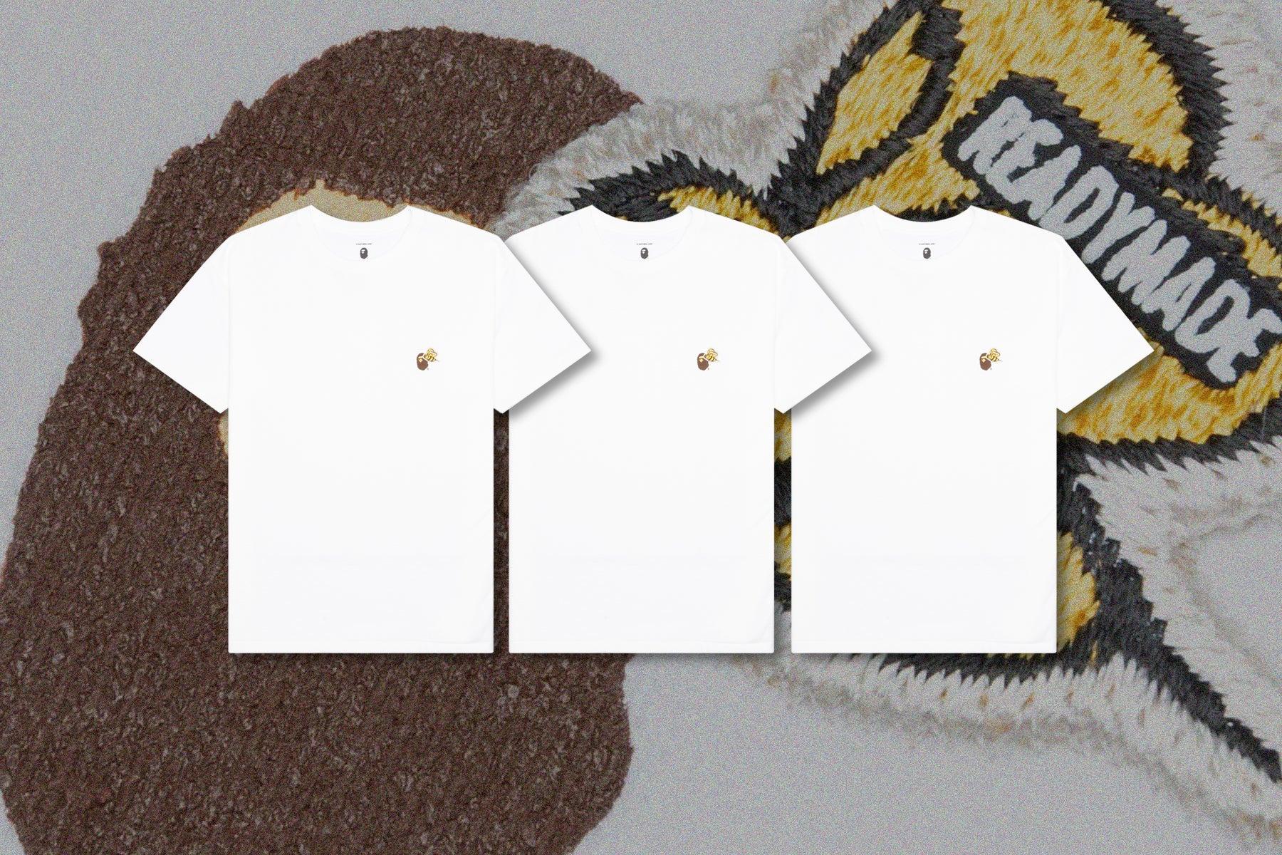 Readymade x A Bathing Ape 3PC Tees - White Male Product Image